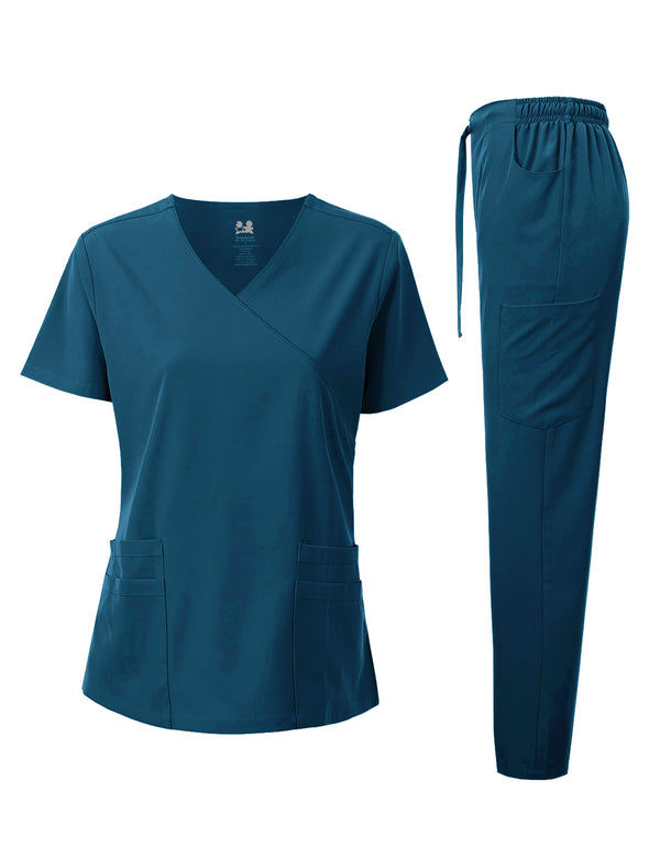 4-Way Stretch Y-Neck Medical Scrub Sets [FS2103]