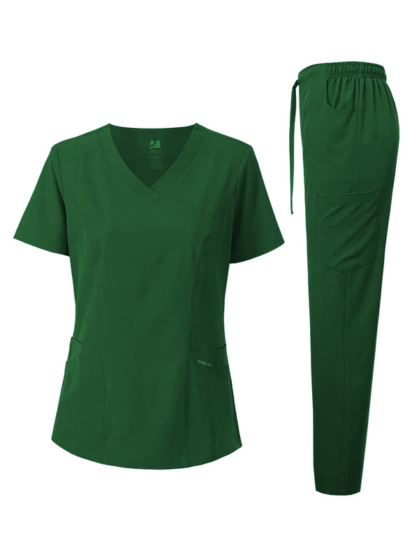 4-Way Stretch Y-Neck Medical Scrub Sets [FS2300]