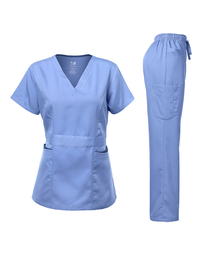 Stylish Royal Blue & Navy Blue Scrub Top For Womens – DAGACCI