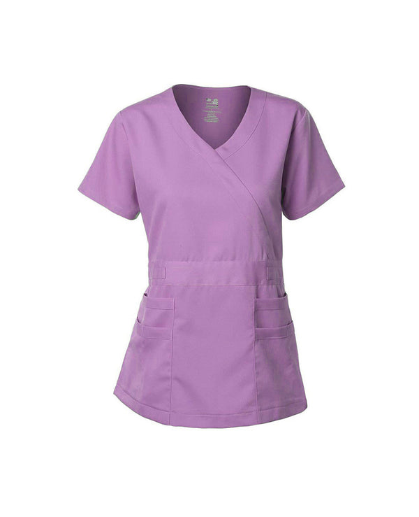 Natural Stretch Women's Y-Neck Scrub Top