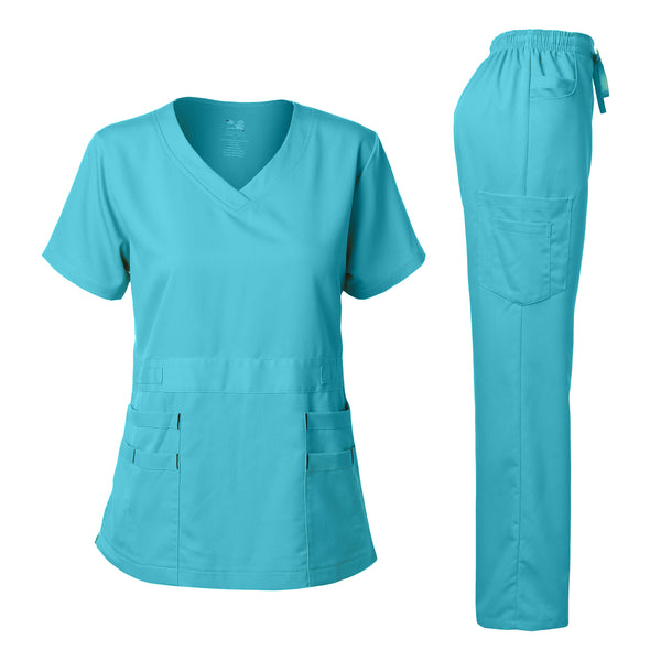 Natural Stretch Women's V-Neck Scrub Sets [NS2100]